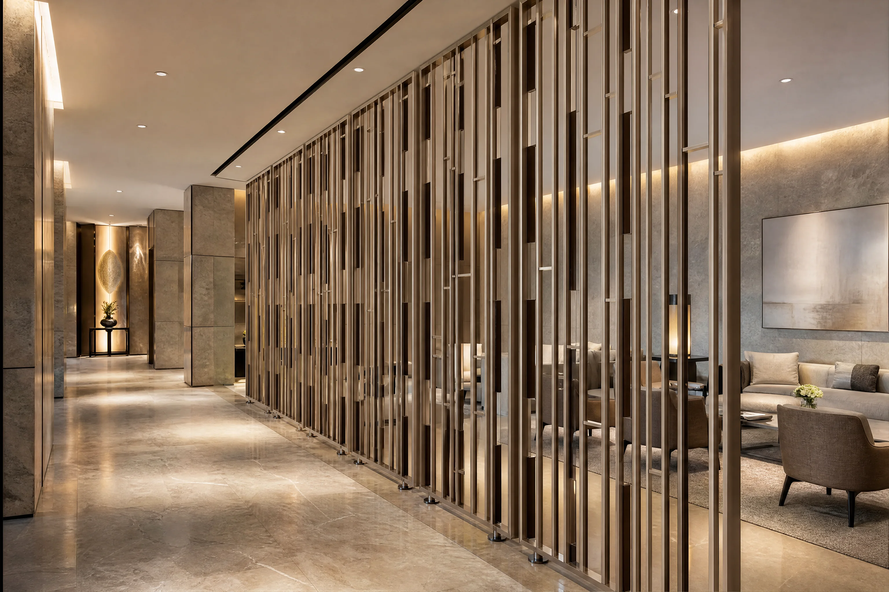 Custom decorative stainless steel screen partition